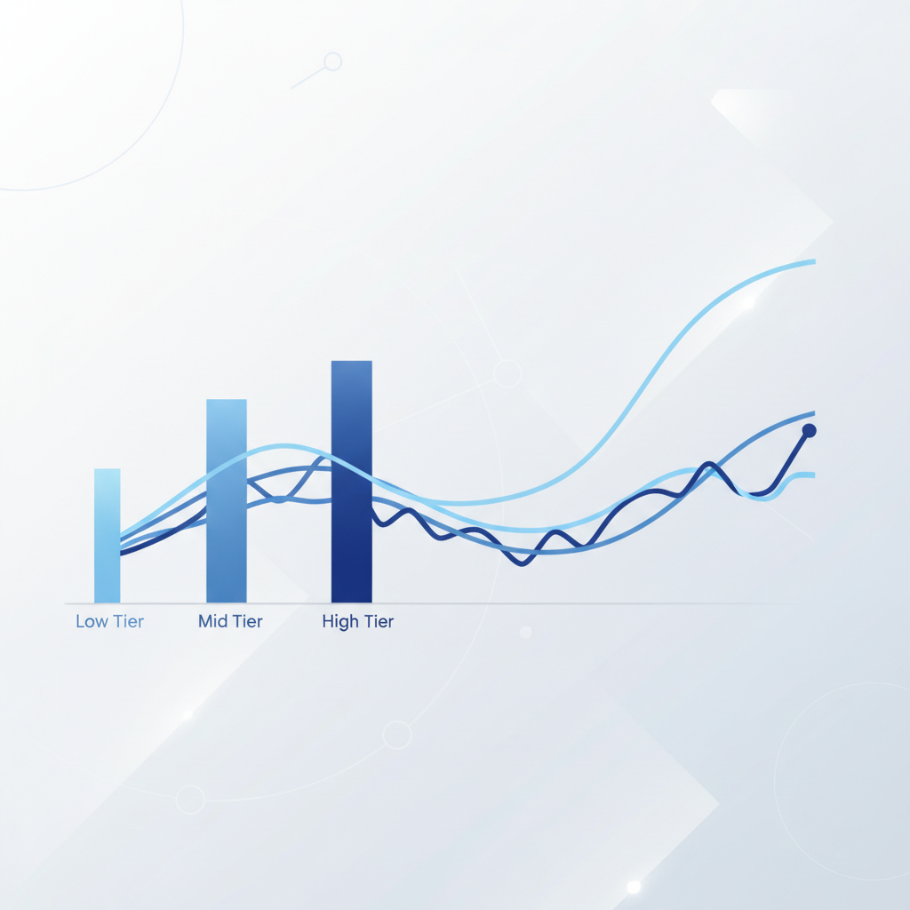 Gráfico de niveles de precios y su impacto en la retención de suscriptores